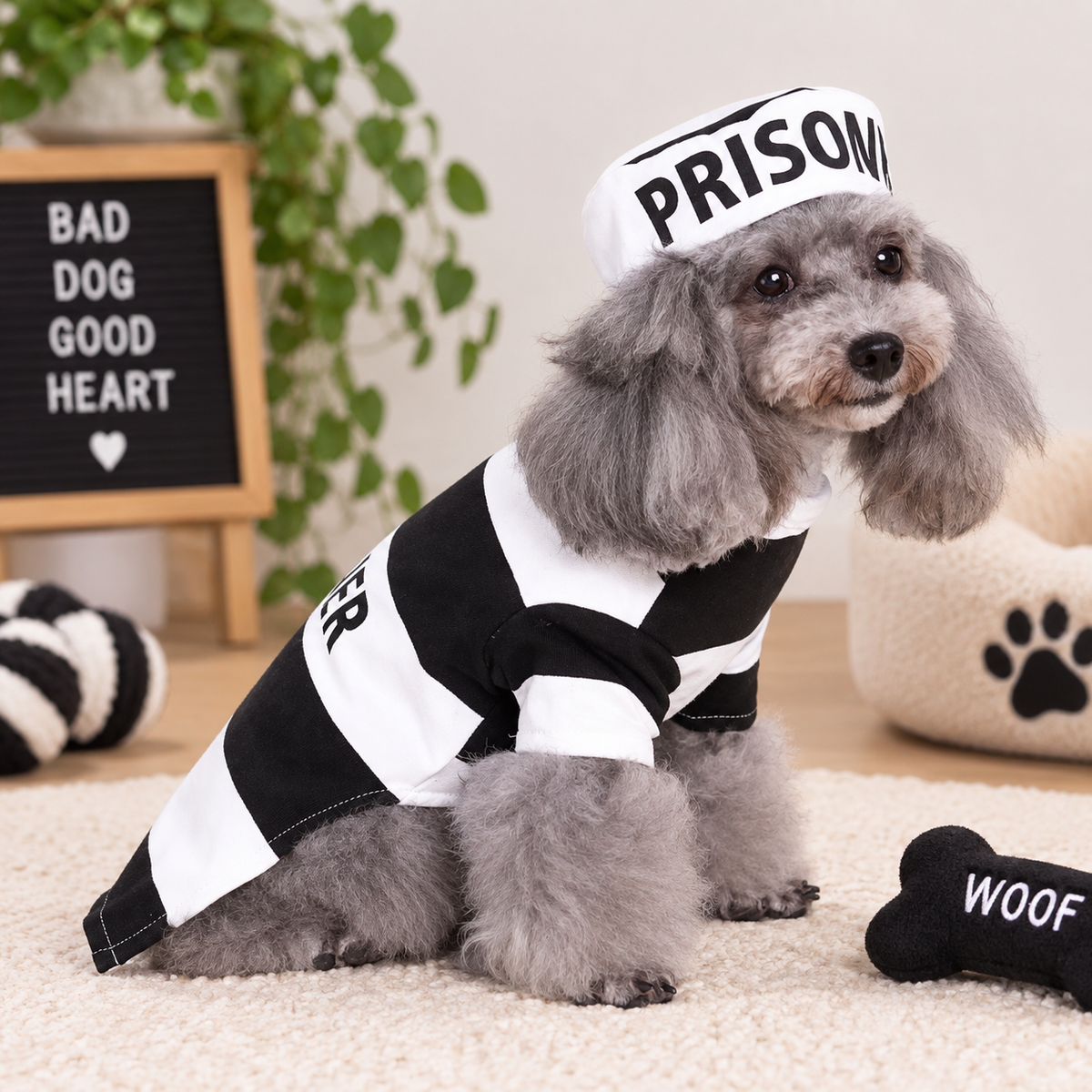 Striped Prisoner Dog Costume