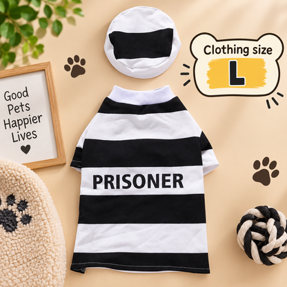 Striped Prisoner Dog Costume