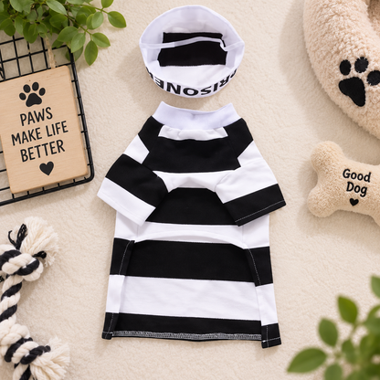 Striped Prisoner Dog Costume